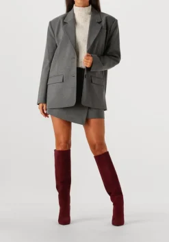 DAMES GESTUZ grijze minirok gzpaula melange mw wrap skirt