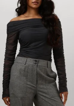 DAMES GESTUZ grijze top messigz offshoulder