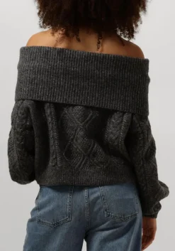 DAMES GESTUZ grijze trui adiegz off shoulder