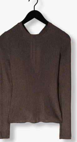 DAMES GESTUZ grijze t-shirt silvigz deep back blouse