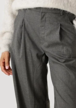 DAMES GESTUZ grijze wijde broek gzpaula melange mw wide pants