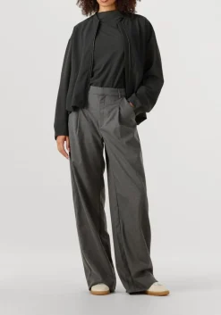 DAMES GESTUZ grijze wijde broek gzpaula melange mw wide pants