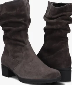 DAMES HARTJES grijze enkellaarsjes sue d laars