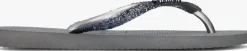 DAMES HAVAIANAS grijze teenslippers kids slim glitter ii