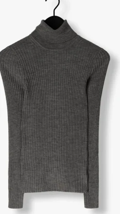 DAMES HERSKIND grijze coltrui bob blouse