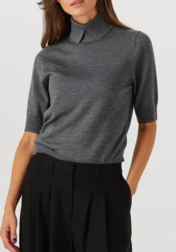 DAMES HERSKIND grijze top perry knit blouse