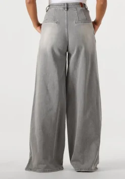 DAMES JANICE grijze wide jeans jeans wijde pijp stretch dollar