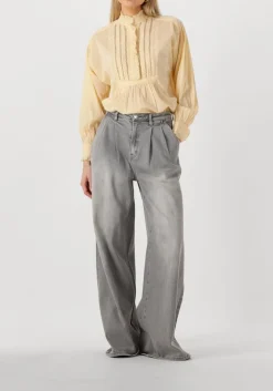 DAMES JANICE grijze wide jeans jeans wijde pijp stretch dollar