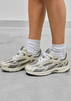 DAMES MERCER AMSTERDAM grijze lage sneakers the re-run champagne