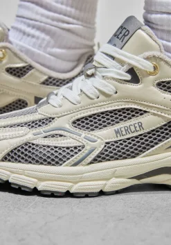 DAMES MERCER AMSTERDAM grijze lage sneakers the re-run champagne