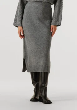 DAMES MOS MOSH grijze midirok mmbryndis knit skirt