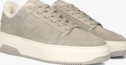 DAMES NUBIKK grijze lage sneakers basket teddy