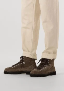 Heren NUBIKK grijze veterboots logan chad fur