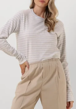 DAMES PENN & INK grijze tops & t-shirts 516 sweater stripe