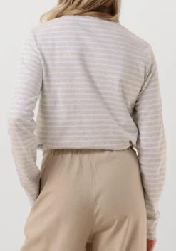 DAMES PENN & INK grijze tops & t-shirts 516 sweater stripe