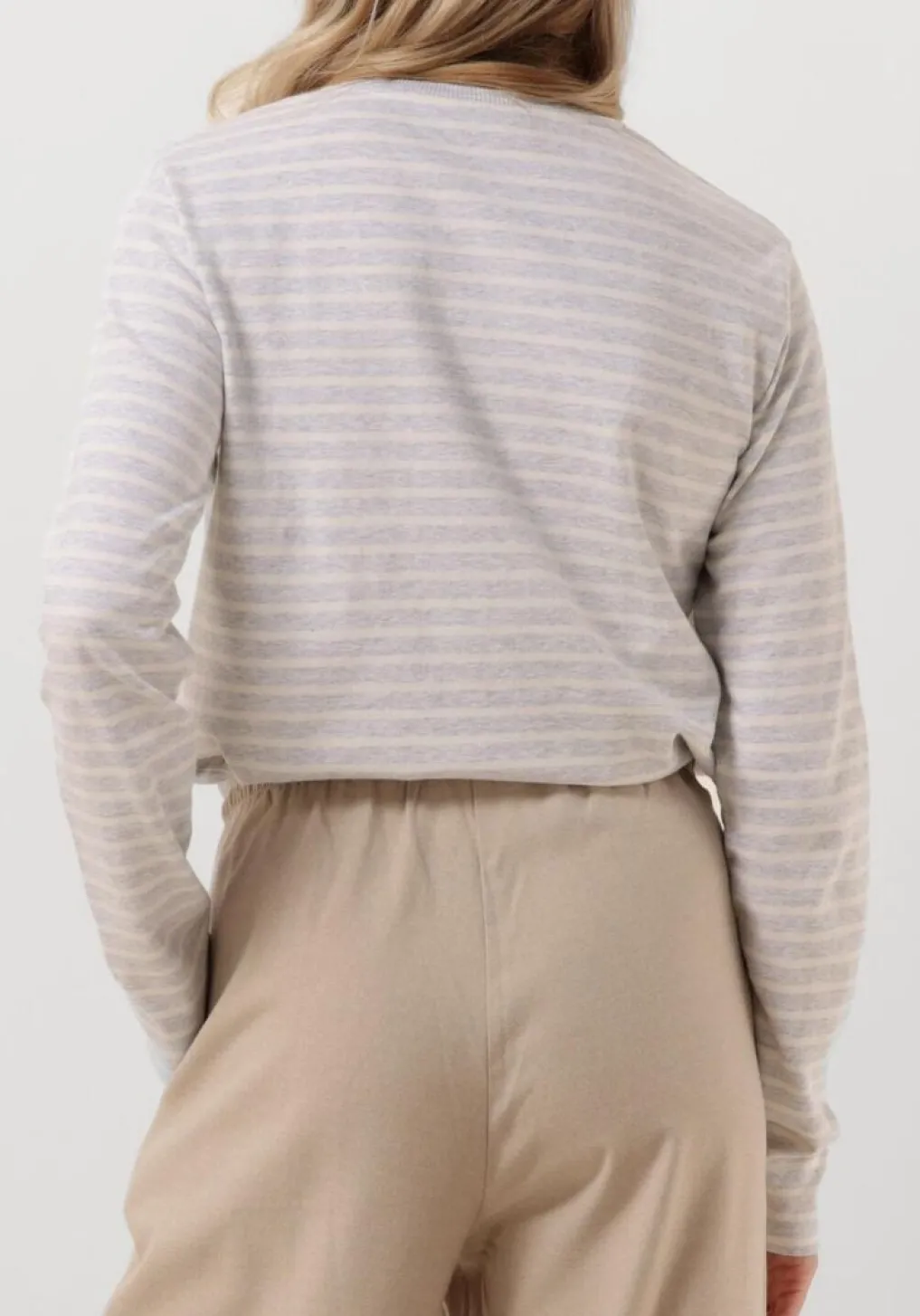 DAMES PENN & INK grijze tops & t-shirts 516 sweater stripe