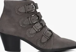 DAMES PERTINI grijze enkellaarsjes 12368