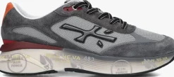 Heren PREMIATA grijze lage sneakers moerun