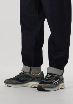 Heren PREMIATA grijze lage sneakers moerun