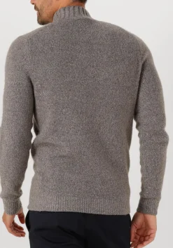 Heren PROFUOMO grijze coltrui pullover mock neck boiled wool