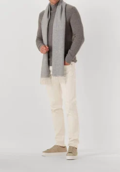 Heren PROFUOMO grijze coltrui pullover mock neck boiled wool