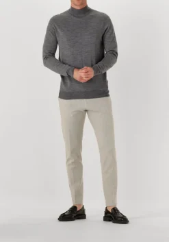 Heren PROFUOMO grijze coltrui pullover mock neck merino