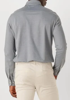 Heren PROFUOMO grijze klassiek overhemd shirt x-cutaway japanese knitted