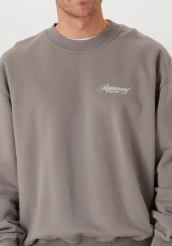 Heren REPRESENT grijze sweater owners club script sweater