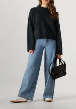 DAMES SECOND FEMALE grijze trui brook knit drop shoulder o-neck