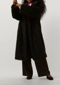 DAMES STAND STUDIO grijze faux fur jas genevieve coat