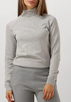 DAMES SUMMUM grijze coltrui turtle neck sweater soft viscose polyamide knit