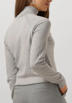 DAMES SUMMUM grijze coltrui turtle neck sweater soft viscose polyamide knit