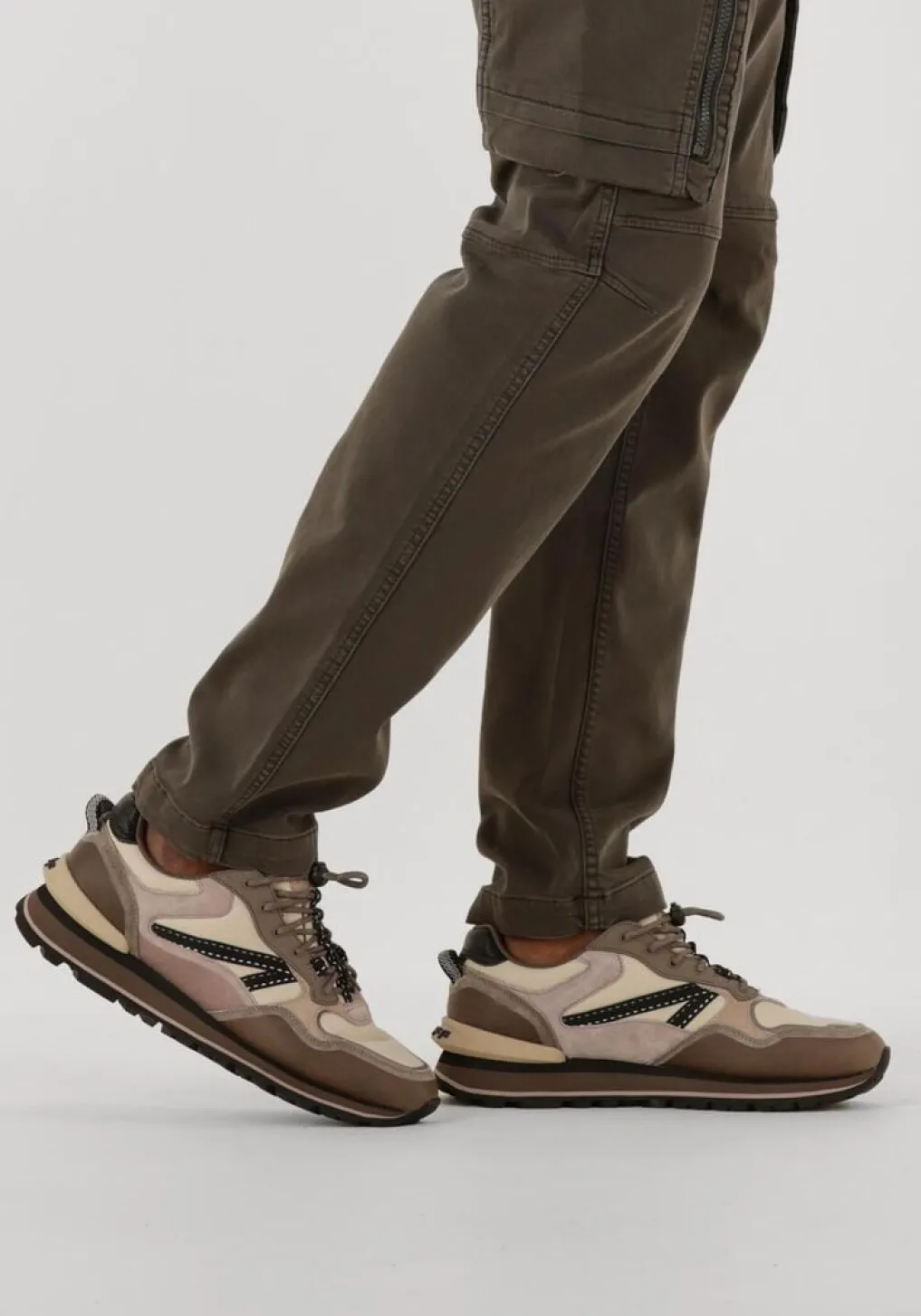 Heren THE HOFF BRAND grijze lage sneakers city off road