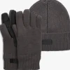 Heren UGG grijze handschoenen knit beanie with glove set