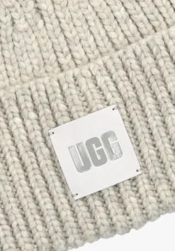 DAMES UGG grijze muts chunky rib beanie
