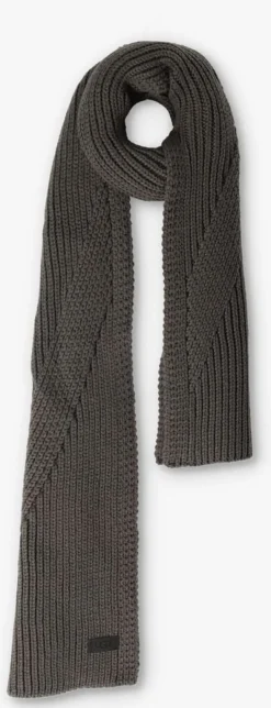Heren UGG grijze sjaal knit diagonal ribbed scarf