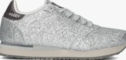 DAMES WODEN grijze lage sneakers ydun icon glitter