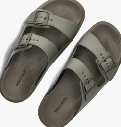 Heren WOOLRICH grijze slippers two bands sandal man