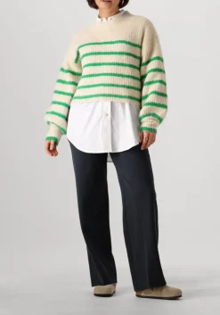 DAMES CO'COUTURE e trui coralie crop stripe o-knit
