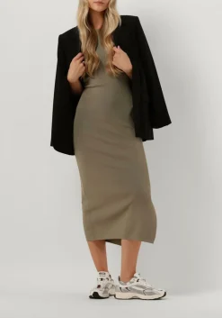 DAMES GESTUZ e midi jurk briellegz sl rib dress