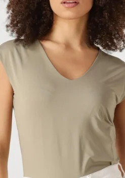 DAMES ROSEMUNDE e t-shirt billie capsleeve v-neck