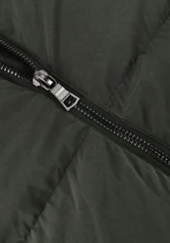 DAMES BLONDE08 gewatteerde jas lang doorgestikte jas