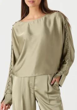 DAMES DANTE6 blouses rocco satin button detail top