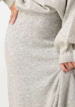 DAMES AIMEE THE LABEL lichtgrijze maxirok carlaa