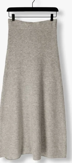 DAMES AIMEE THE LABEL lichtgrijze maxirok carlaa