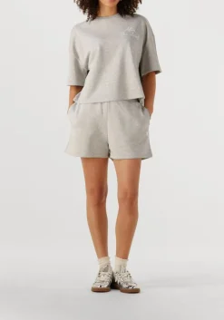 DAMES ALIX THE LABEL lichtgrijze korte broek ladies knitted sweat short