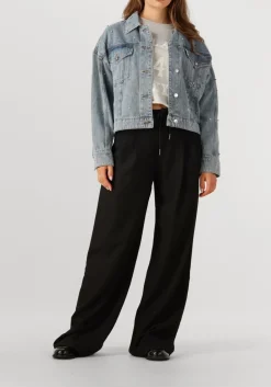 DAMES ALIX THE LABEL lichtgrijze trui ladies knitted soft sweater