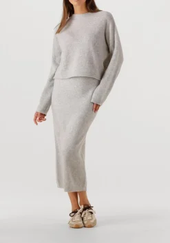 DAMES AMERICAN VINTAGE lichtgrijze midirok raxow-b