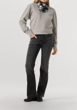 DAMES CLOSED lichtgrijze sweater printed sweat shirt