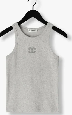 DAMES CO'COUTURE lichtgrijze top saharacc embroidery tank top